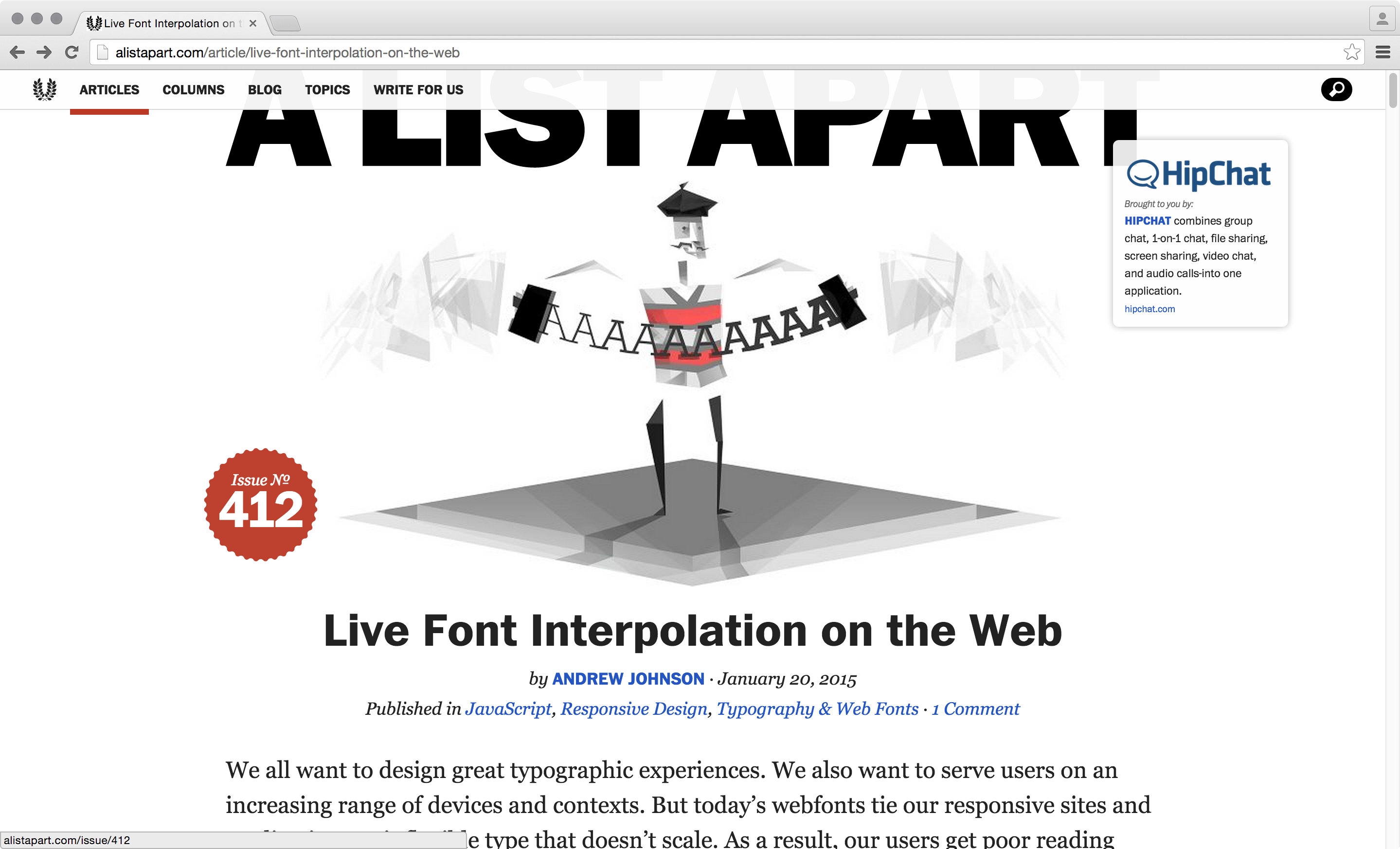 Live font interpolation on the web